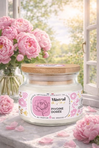 Bougie parfumée "Pivoine dorée"