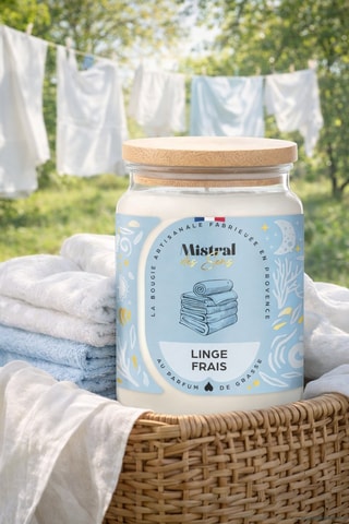 Bougie parfumée "Linge frais"