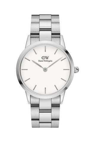 Relógio em aço Iconic Link - 36 mm - Prateado e branco