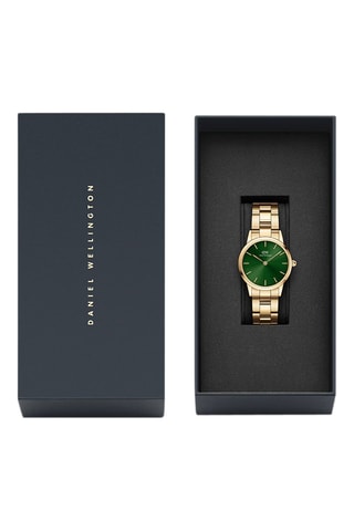 Relógio de quartzo em aço e banhado a ouro amarelo Iconic Link Emerald - 32 mm