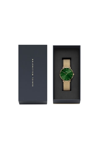 Relógio de quartzo em aço Forest - 36 mm - Dourado e verde