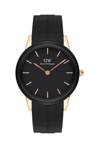 Montre à quartz en silicone Motion 40 mm - Noir