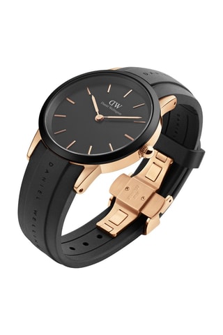 Montre à quartz en silicone Motion 40 mm - Noir