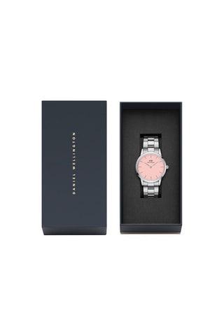 Montre à quartz en acier Iconic Link - 36 mm - Argenté et rose