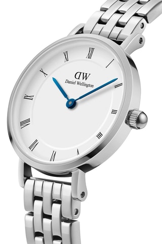 Montre à quartz en acier inoxydable Petite Roman - Argenté