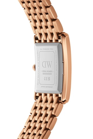 Montre à quartz en acier - Doré rose et vert