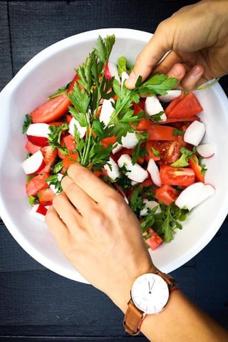 Montre à quartz en cuir Classic Durham - Camel et argenté