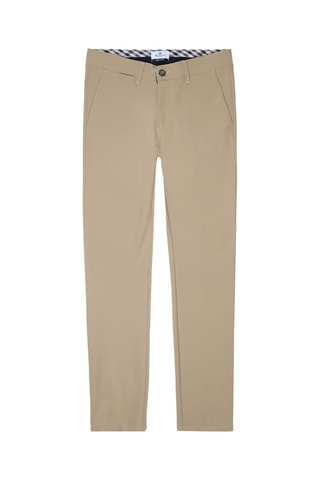 Calças chino regular. - Bege