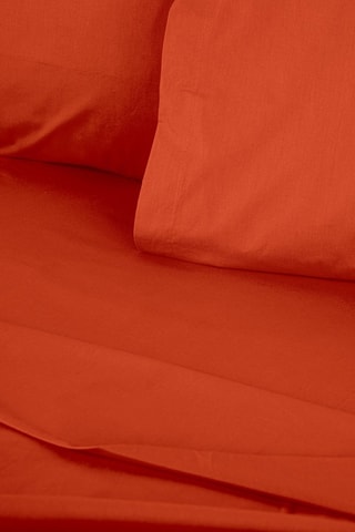 Drap-housse en coton renforcé 57 fils/cm² Tonne Mixte - Orange