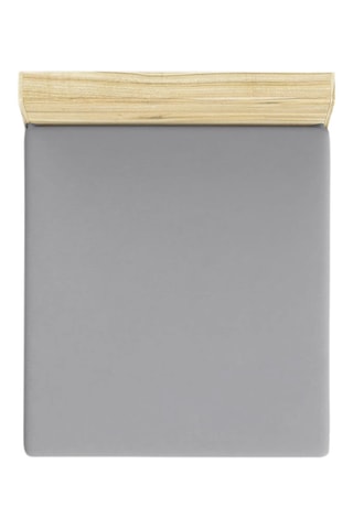 Drap-housse en coton 61 fils/cm² - Gris clair