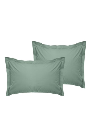 2 taies d'oreiller en coton renforcé 145 fils/cm² Tonne Mixte - Vert