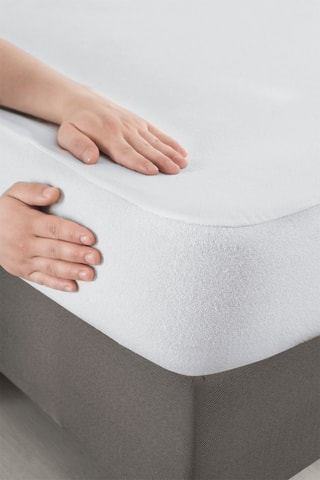 Protège-matelas en coton - Blanc