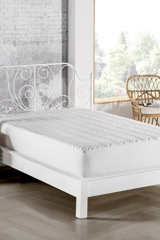 Protège-matelas en coton - Blanc