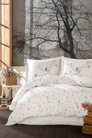 Parure de couette Cappi - Blanc et bleu