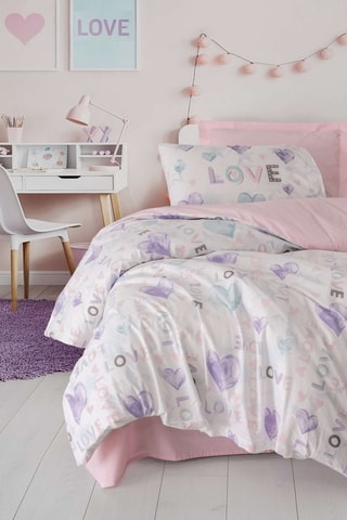 Parure de couette en coton 57 fils/cm² - Blanc