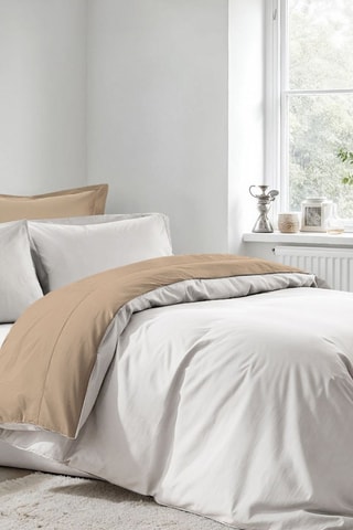 Parure de couette  en coton - 61 fils/cm² - blanc