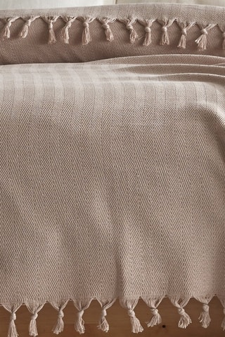 Gerecycled Katoenen Bankkleed Berlino 280 g/cm² - Beige - 200 x 220 cm