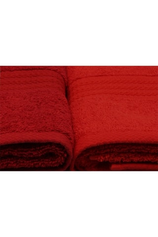 4 serviettes de toilette en fibres de bambou - Orange - 50 x 90 cm