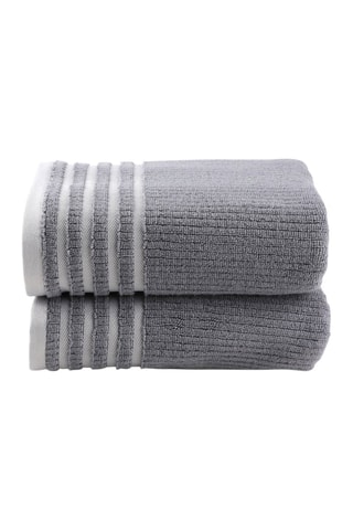 2 draps de douche Mayra - Gris foncé - 75 x 150 cm