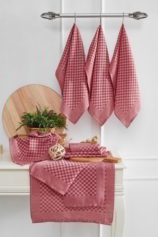 10 Theedoeken Lola - Rood