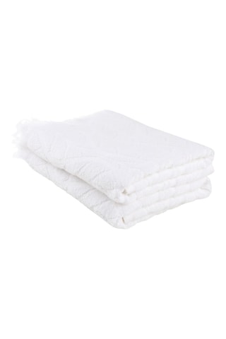 2 draps de douche - Blanc - 75 x 150 cm