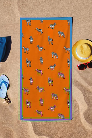 Serviette de plage - Orange - 75 x 150 cm