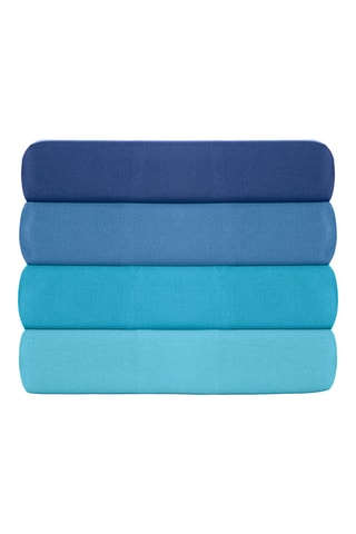 Drap-housse en coton 61 fils/cm² - Turquoise