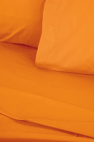 Drap-housse en coton 61 fils/cm² - Orange