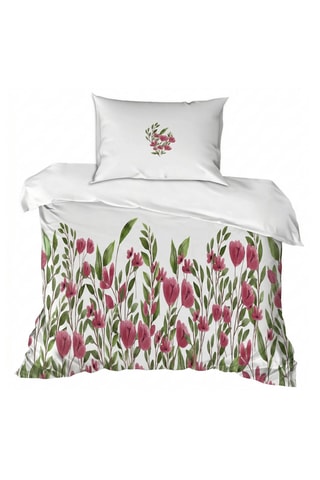 Parure de couette en coton 57 fils/cm² - Crème