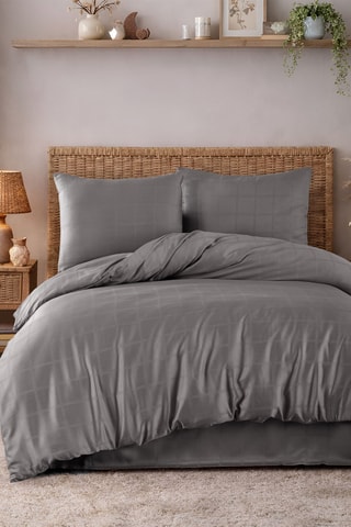 Parure de couette en coton - 83 fils/cm² - Anthracite