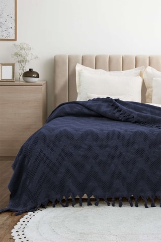 Katoenen Sprei - Nachtblauw