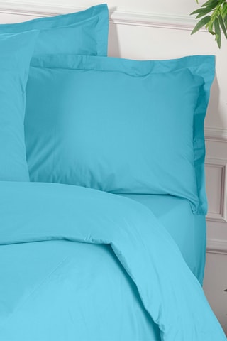 Housse de couette en coton 61 fils/cm² - Turquoise