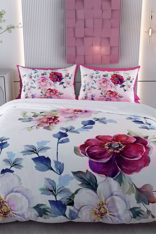 Parure de couette en coton et polyester 57 fils/cm² - Blanc