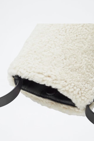 Borsa a tracolla in lana - Ecrù