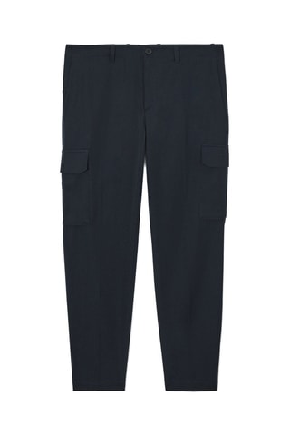 Pantaloni cargo in lana - Navy