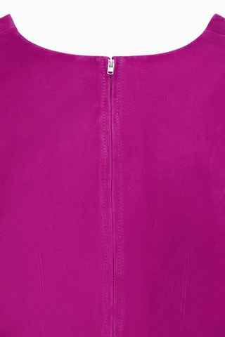 Crop top in pelle scamosciata - Viola