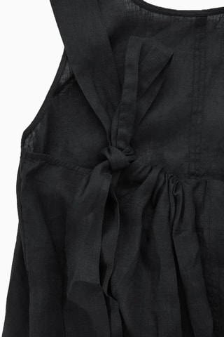 Robe droite en lin - Noir
