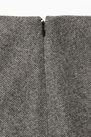 Minigonna in lana - Nero melange