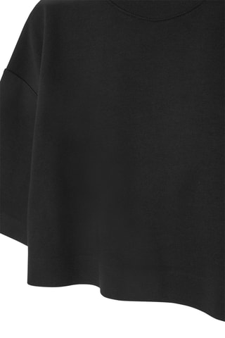 T-shirt relaxed in cotone bio - Nero
