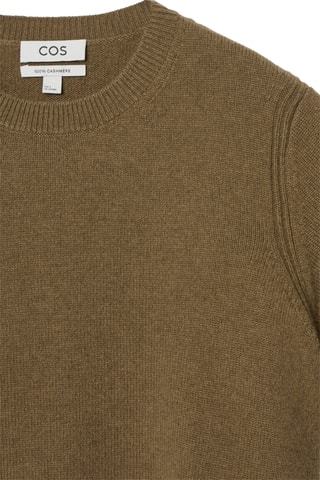 Maglia regular in cashmere - Kaki