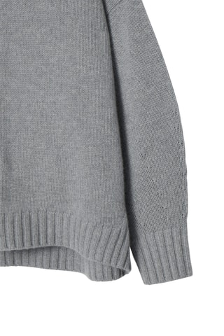 Maglia relaxed in cashmere - Grigio