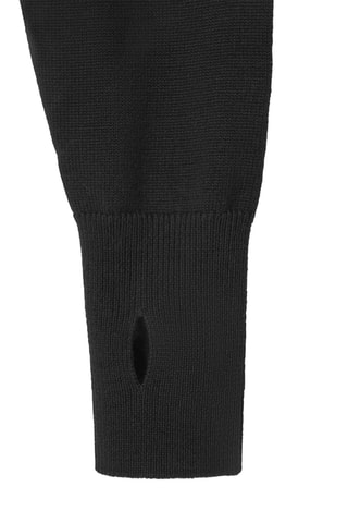 Maglia in lana con cappuccio - Nero