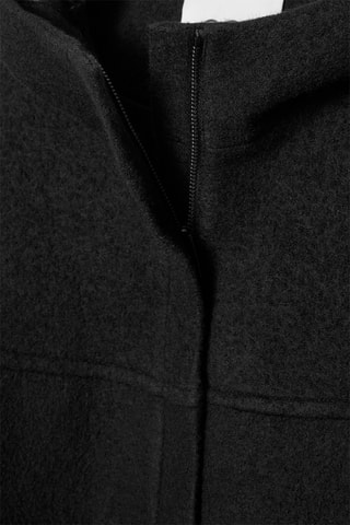 Cappotto regular in lana - Nero