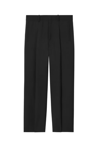 Pantalon wide legs en laine - Noir