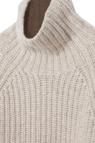 Maglia relaxed in lana merino e cashmere - Beige