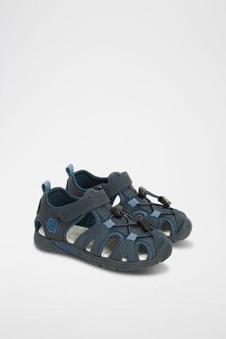 Sandales en cuir - Bleu marine