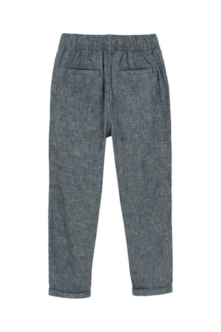 Pantalon en lin - Bleu marine