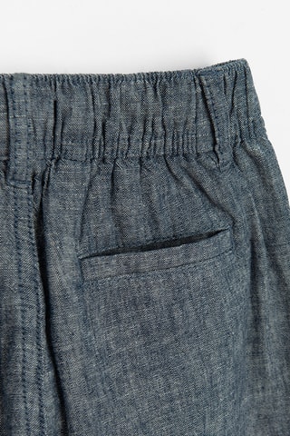 Pantalon en lin - Bleu marine