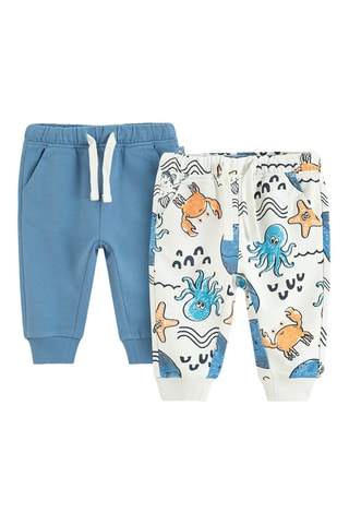 2 joggings - Bleu cobalt et blanc