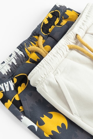 2 joggings Batman La Ligue des Justiciers DC Comics - Blanc et noir